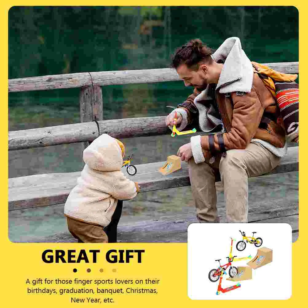 자동차 모델 핑거 바이크 스케이트보드, 알루미늄 합금 스쿠터 램프 키트, 2 세트