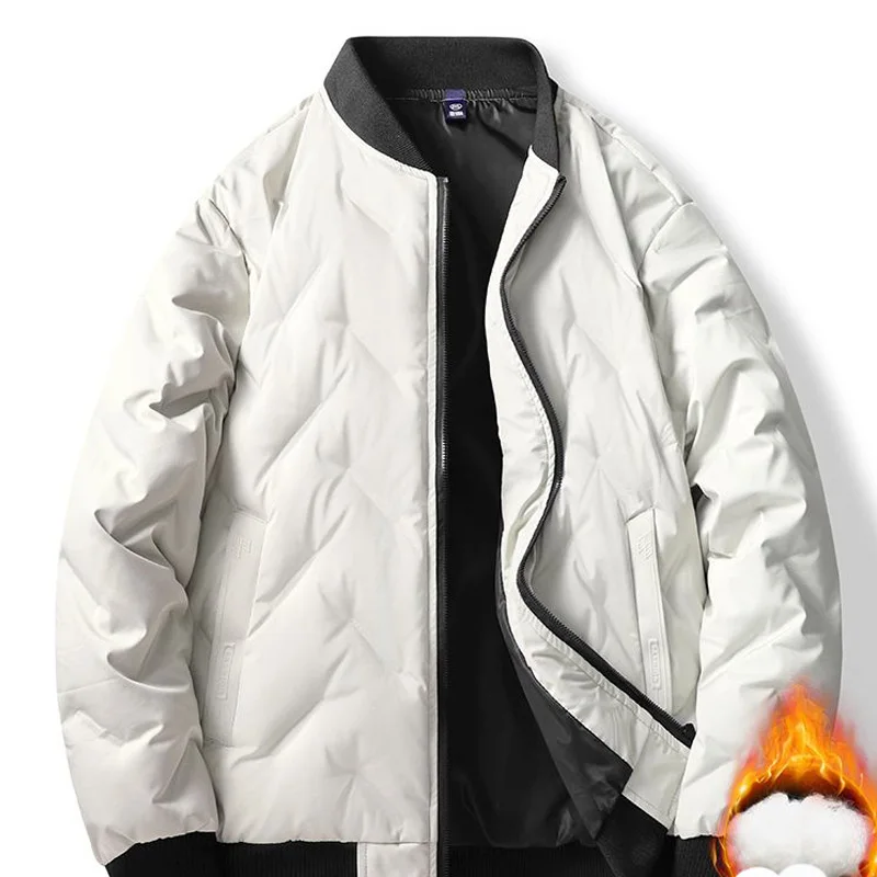 Winter KPOP Fashion Style Harajuku Slim Fit Tops Loose Casual All Match Padded Plush Solid Pockets Zipper Long Sleeve Outerwear