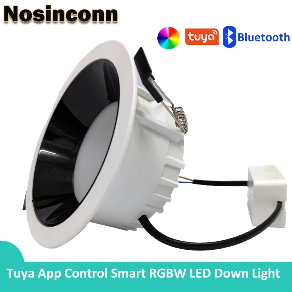 다운 라이트 천장 LED 라운드 10W 15W 최근 LED 스포트라이트 Tuya 스마트 제어 거실 조명 RGBW 색상 변경 가능