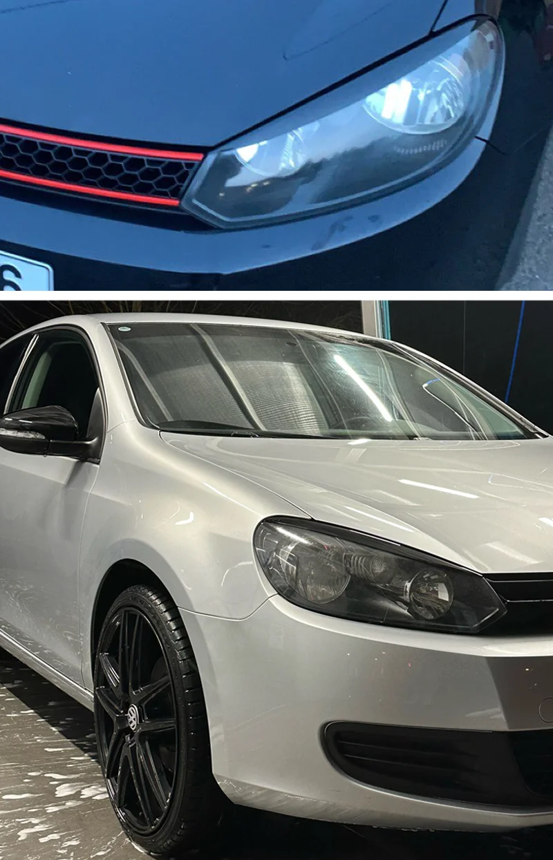 Vw ゴルフ 6 MK6 GTI GTR 2008-2013 カーアクセサリー黒ヘッド