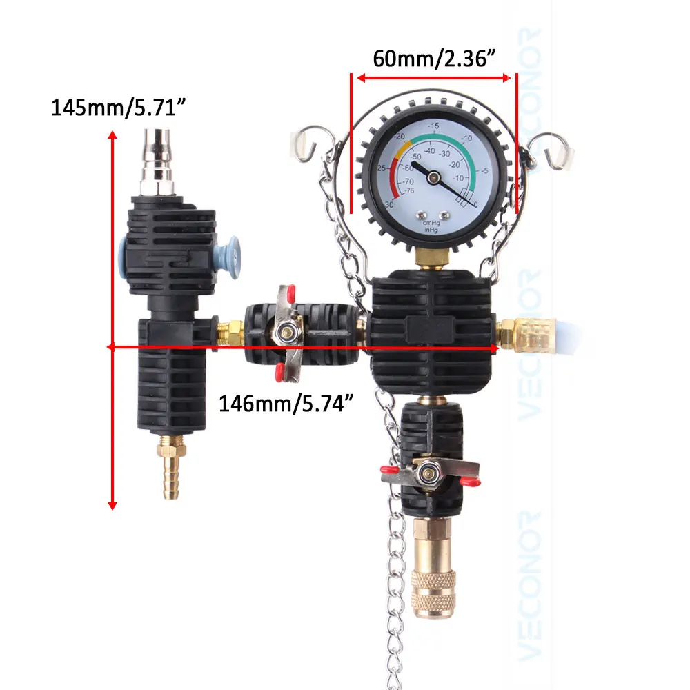 Car Water Tank Pressure Gauge Leak Detector Water Coolant Antifreeze
