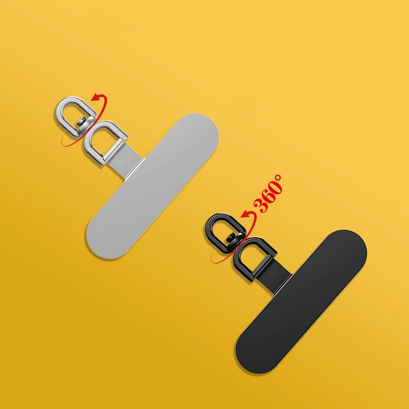 Phone Lanyard 360 &deg; Rotation Metal Clip Patch Ultra Thin Case Hanging Rope Cellphone Anti-lost Strap Fixed Gasket 2/3/4PCS