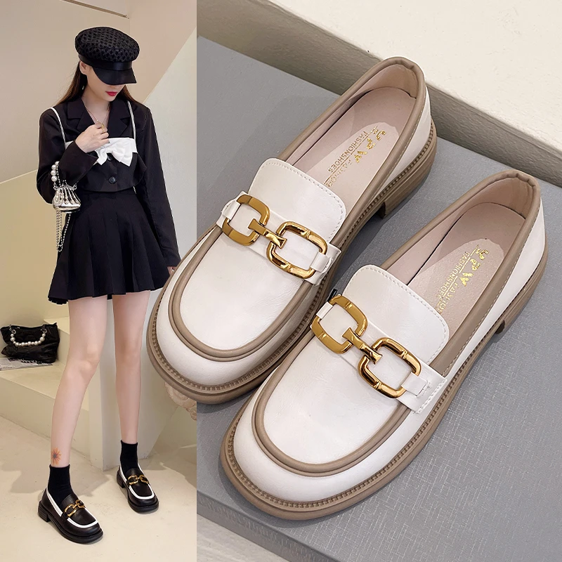 Vintage Classic Black Platform Oxford Shoes Women's Loafers 2022 Spring Autumn Ladies Punk Gothic Leather Sweet |