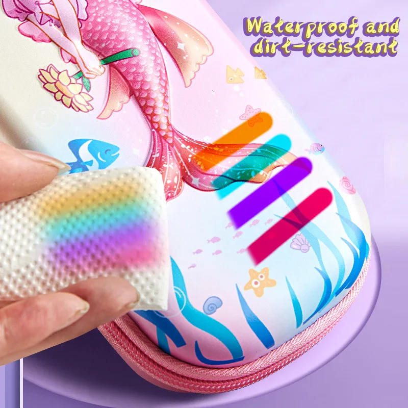 Kawaii 3D EVA Pencil Case cartoon three-dimensional mermaid stationery box student school supplies storage box kids gifts
