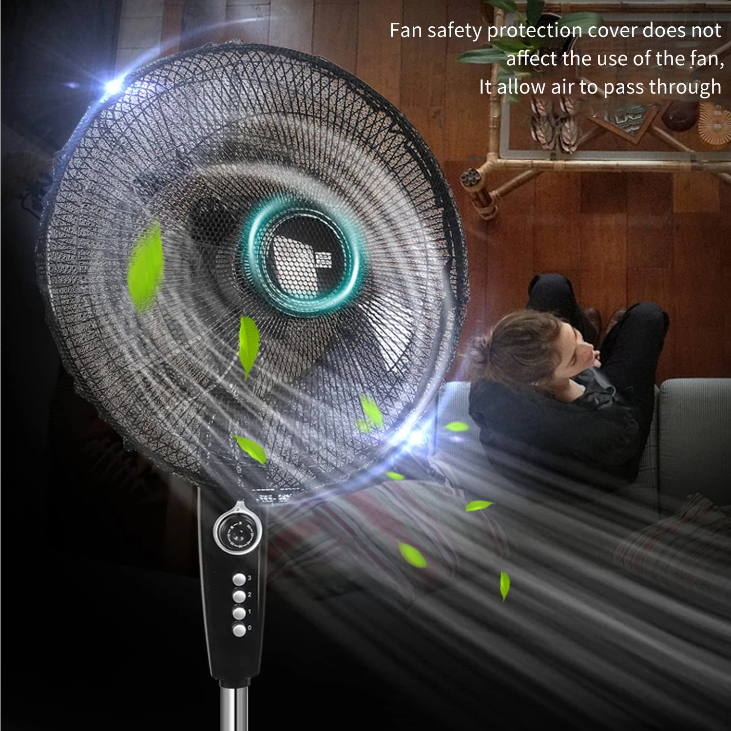 BOUSSAC 2PC White Electric Fan Covers for Baby Kids Finger Protector Safety Mesh Cover Fan Guard Home Office Dust Cover