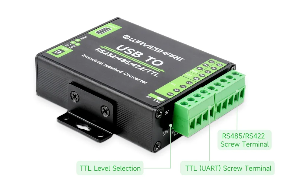 FT232RNL USB TO RS232/485/422/TTL Interface Converter Industrial Isolation Alumi