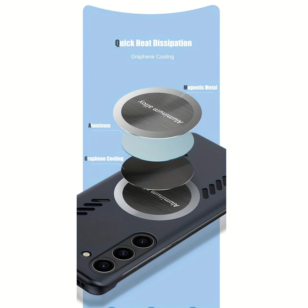 Premium Graphene Cooling Magnetic Phone Case with Frameless Design