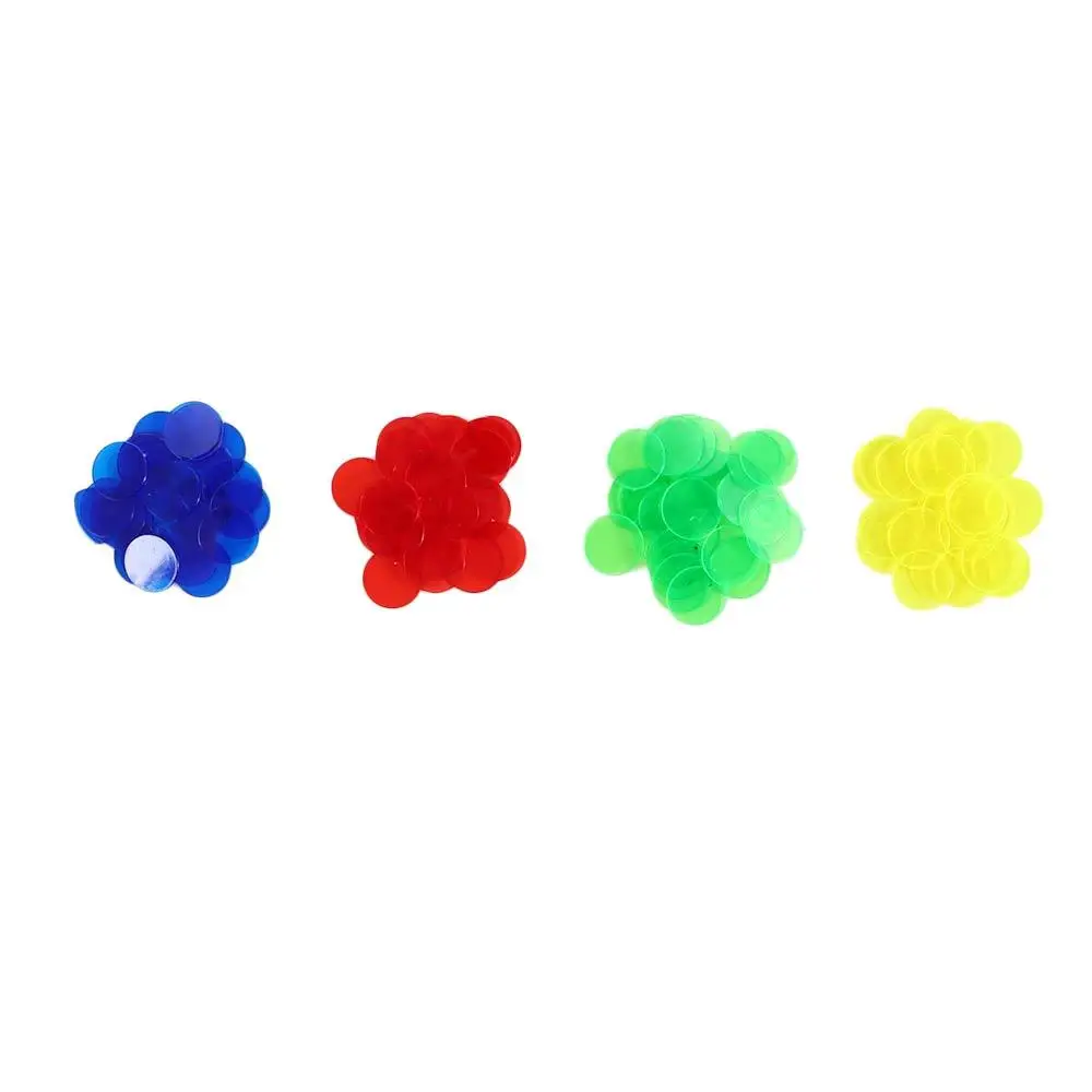 Description Picture 2 of itemKids Carnival Bingo Games Plastic Coin Transparent Multicolor Disc 15mm Montessori Learning Education Toys Bingo Chip Math Toys