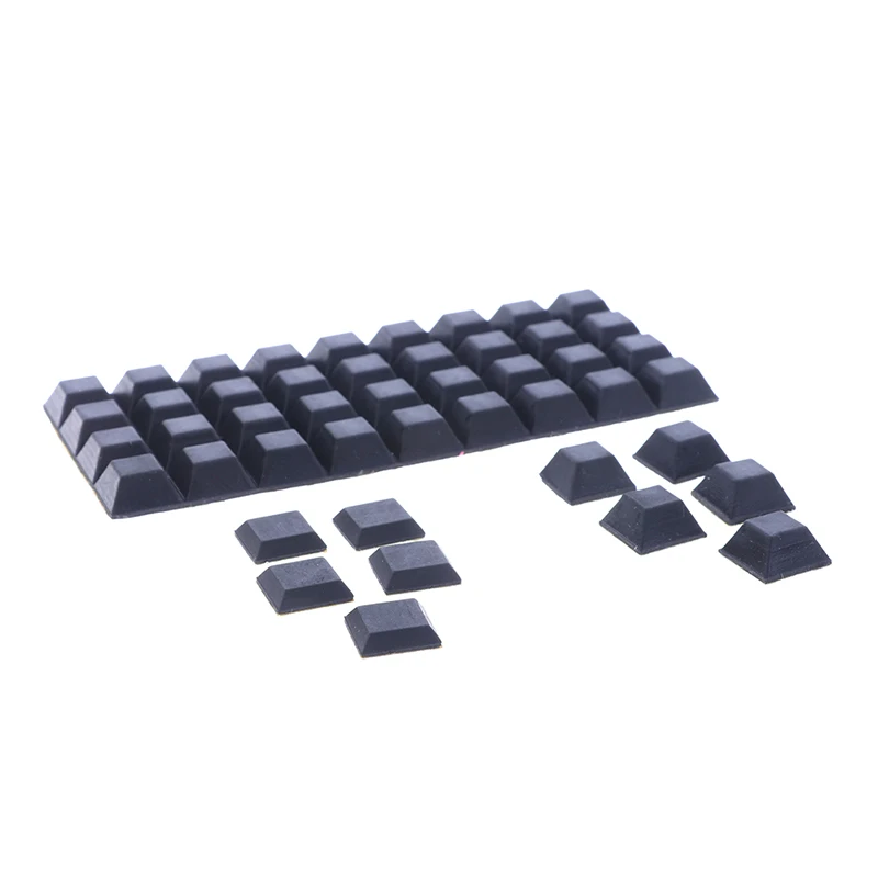 40Pcs Square Rubber Feet Self-Adhesive Bumper Door Stop Furniture Pads