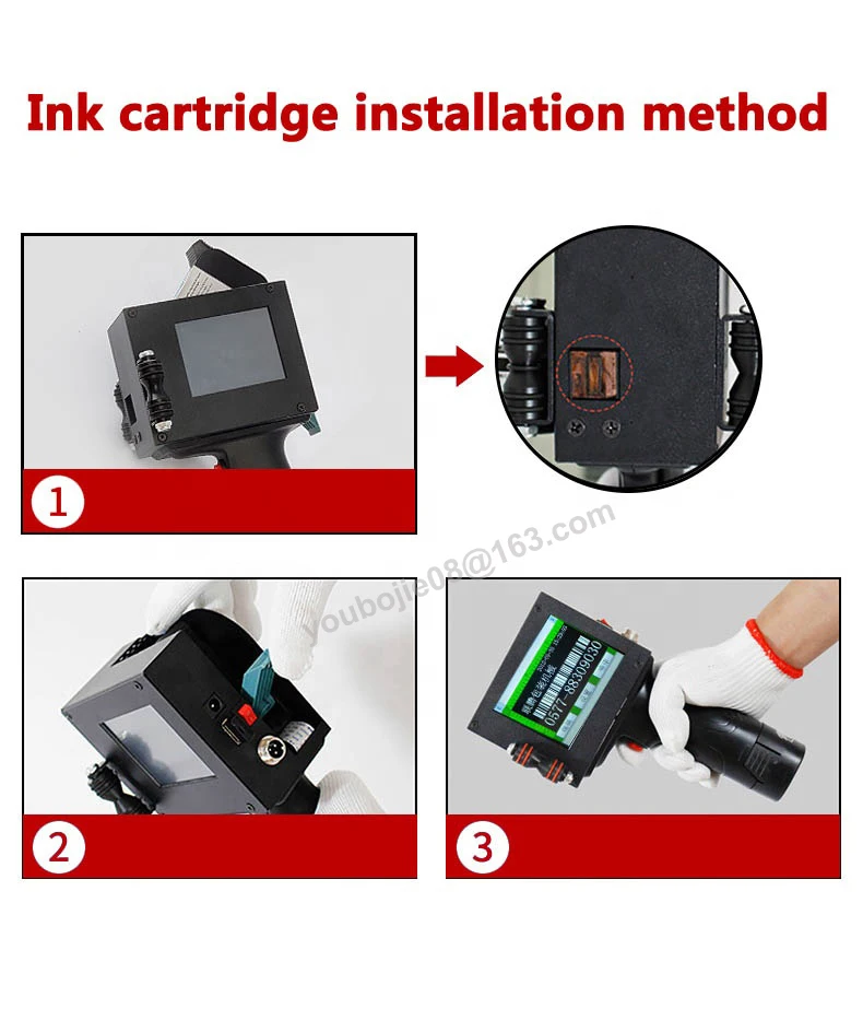 Vazio Cartucho de Tinta Recarregáveis para Secagem Rápida Rápida Logotipo Data de Expiração Etiqueta Portátil Mão Jet Handheld Tij Impressora 12.7 25.4 mm - Imagem 3