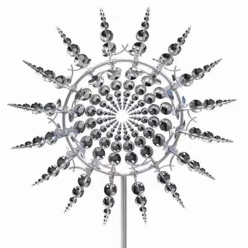 

Rotating metal windmill outdoor garden lawn wind vane yard decoration 3D wind dynamics wind catcher