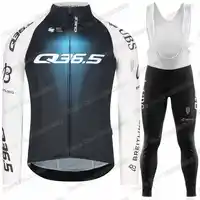 2025 Q36.5 Pro Cycling Team Cycling Jersey Long Sleeve Set Autumn Winter Cycling Clothing Bike Jacket Suit Bicycle Bib Tights 2