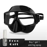 Low volume diving mask Snorkeling Swimming Goggles   Anti Fog Liquid Silicone Resin Lens 1