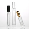 Transparent Glass Spray Bottle Sample Vials Portable Mini Perfume Atomizer with Gold Silver Black Cap