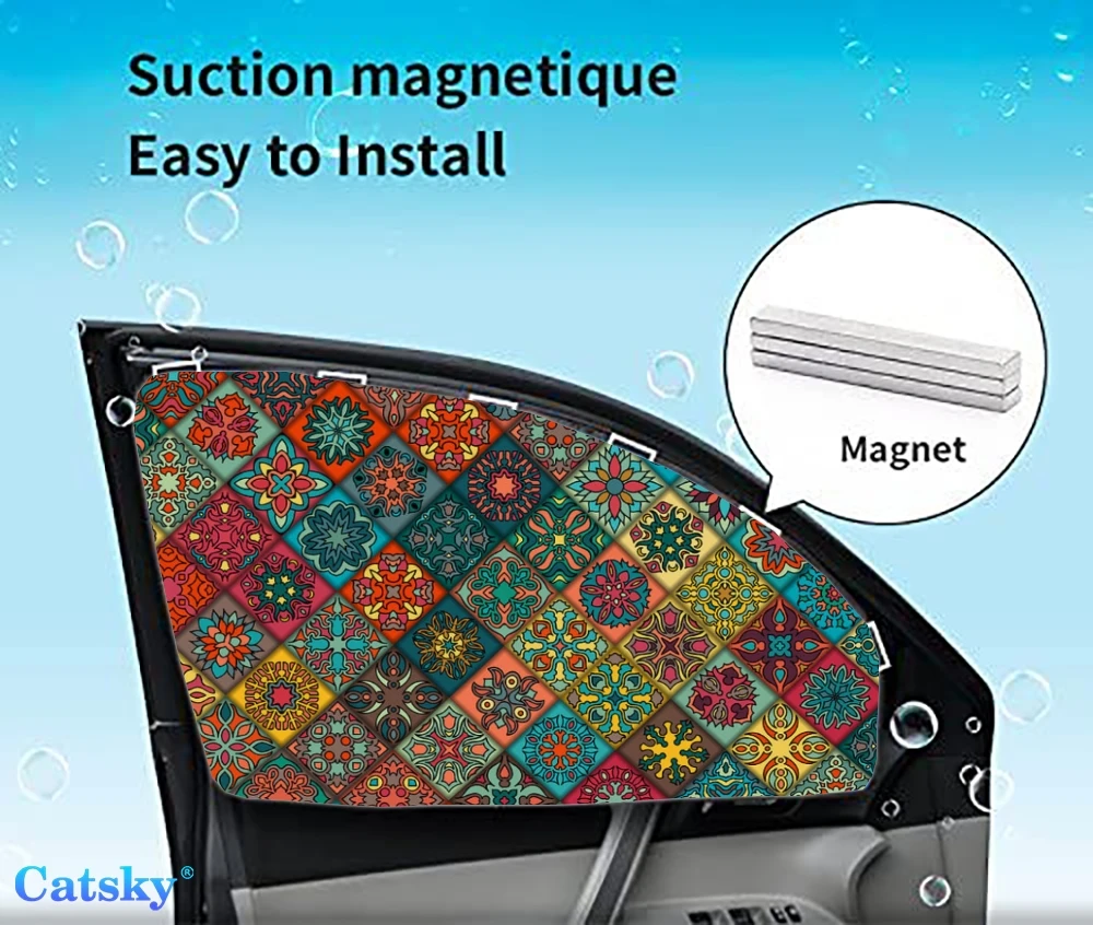 

4 Pieces Privacy Car Window Sun Shades Magnetic Blackout Car Window Covers Car Curtains Car Window Sun Shades Covers Auto