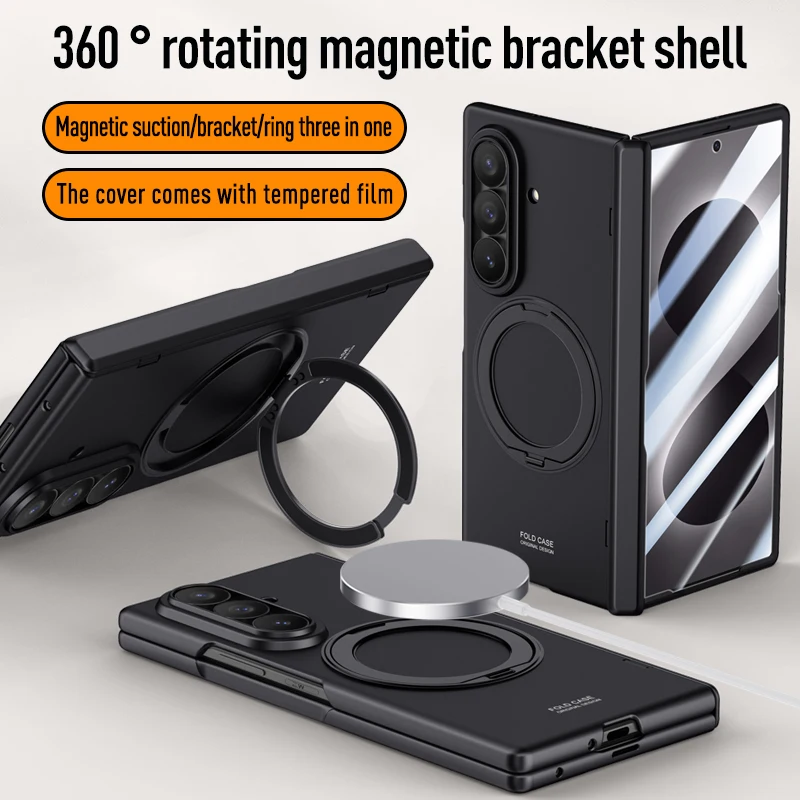Premium All-in-One Case with Rotating Stand and Screen Protector - Smooth Finish