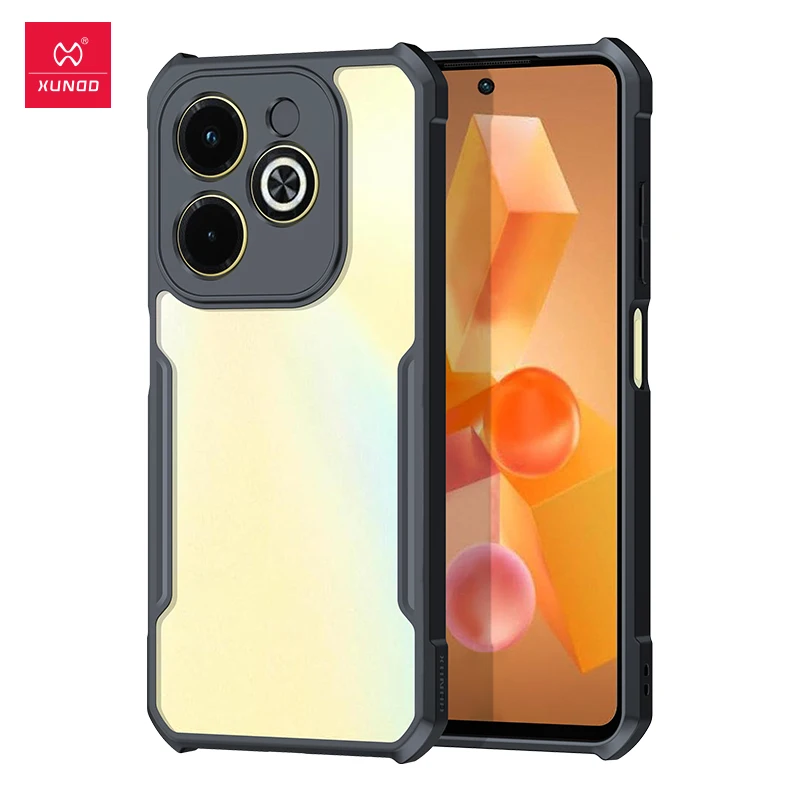 

Xundd Protective Case For Infinix Hot 40i Airbag Anti-drop Shell Acrylic&TPU Back Transparent Cover Camera Protection Phone Case