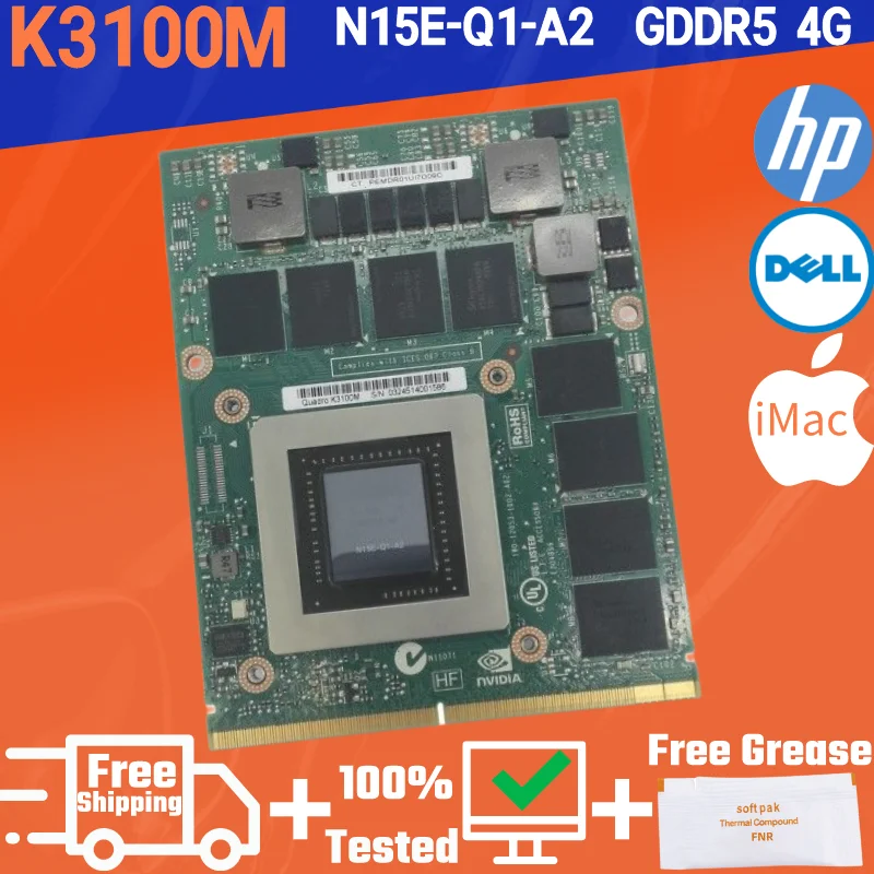 Quadro K3100M GDDR5 4 Гб Для iMac A1311 A1312 HD6970m обновление ноутбука графическая видеокарта Dell