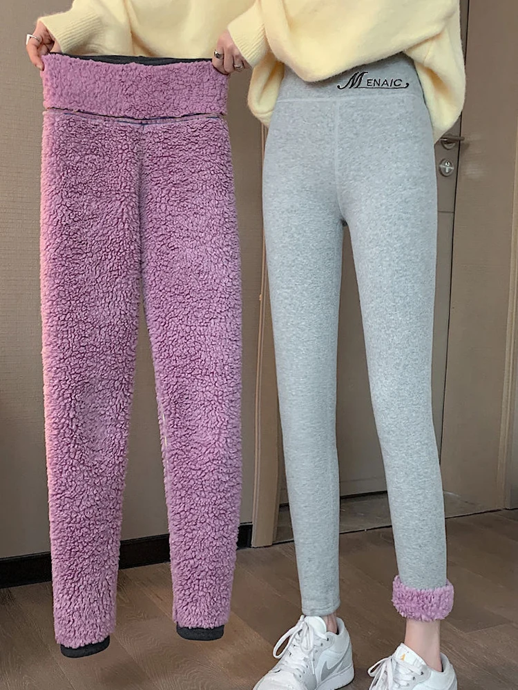 

Women Winter Thicken Leggings Keep Warm Trousers Fleece Female Thermal Pants Clothing Female Heated Thermals New