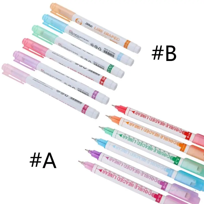 

M17F Highlighters Dual Tip Marker Pens for Writing Journaling School Supplies
