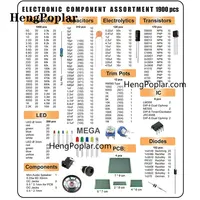 1900 pcs Mega Electronic Component Kit including Assortment + Capacitors + Resistors + LED + Transistors + DC Jacks + PCB +opamp - Image 4