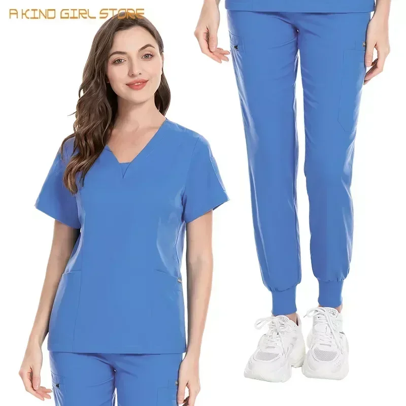 

High Quality Medical Uniforms Women Scrubs Sets Nursing Accessories Hospital Beauty Salon Spa Work Clothes Suit Surgical Gowns