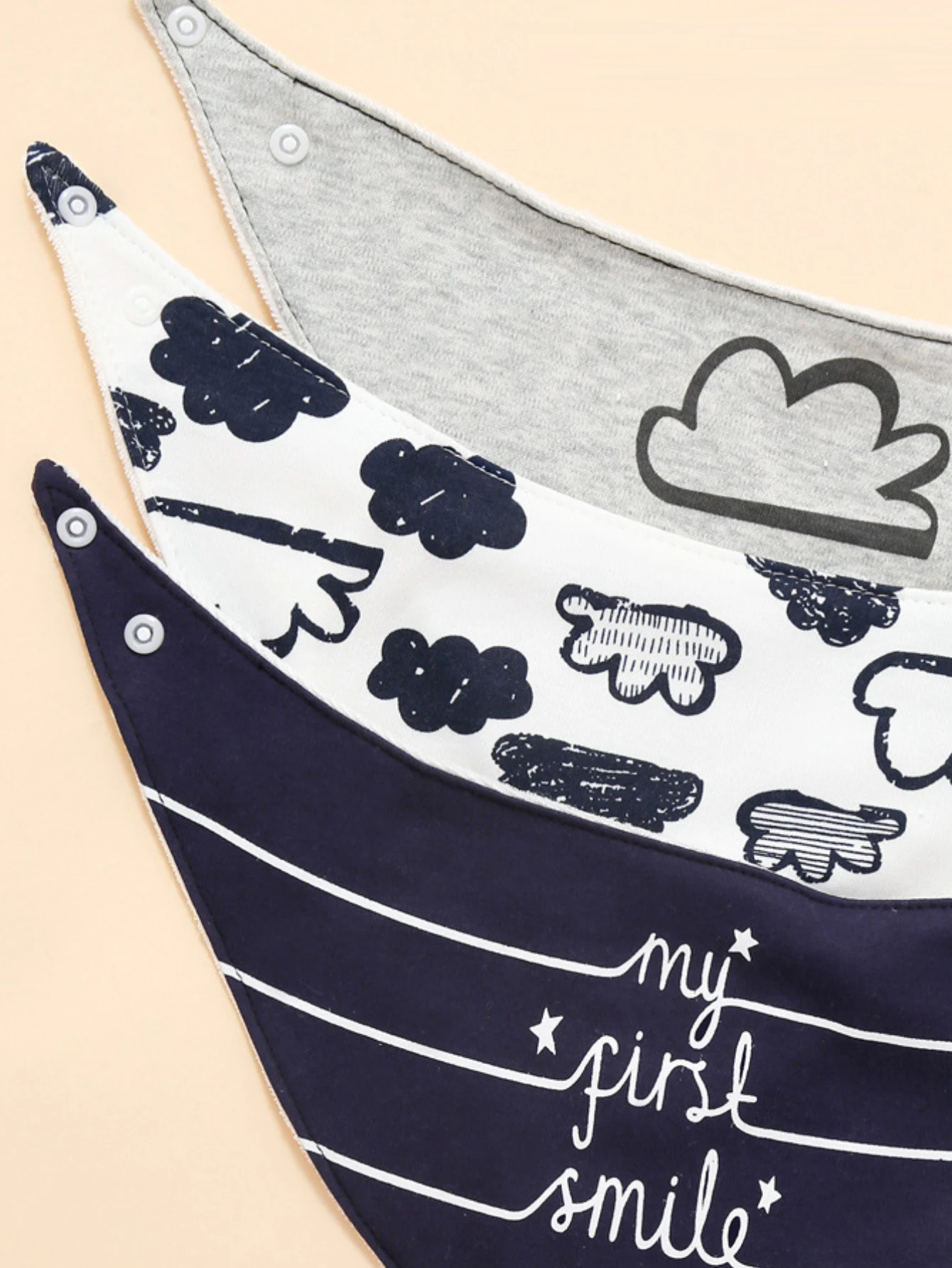 Set 7 Bavaglini Bandana In Cotone - Morbidi E Assorbenti Per Bambini - Foto 8