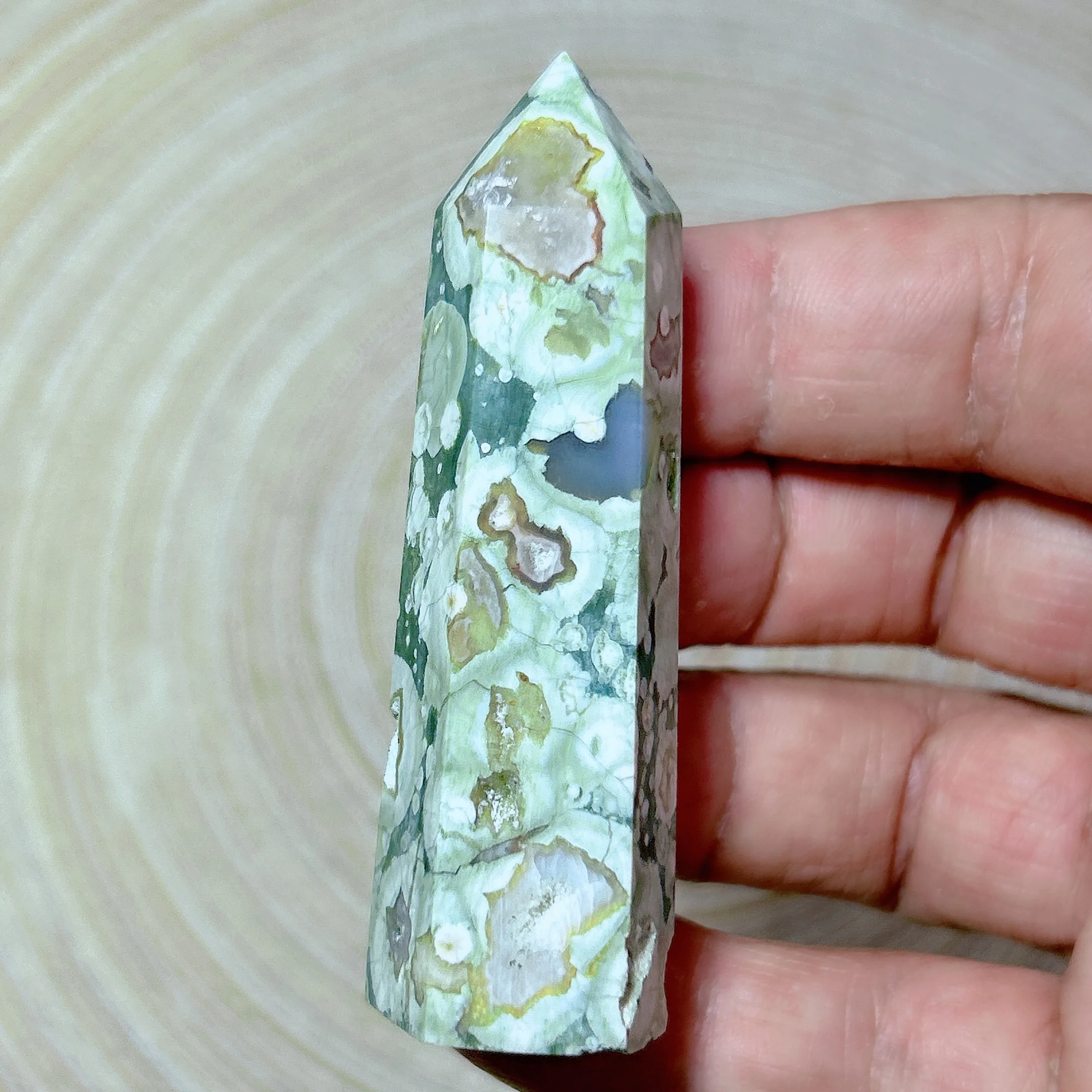 Natural Crystal Rainforest Jasper Tower Point Mineral Healing High Quality Garden Decorations Reiki Ornament Room Decor Gift 6