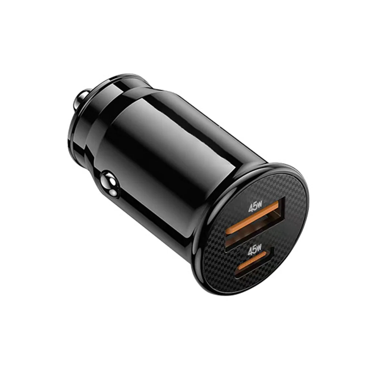 

Mini USB Car Charger Quick Charge USB C Car Charger QC 4.0 45W 5A Type PD Fast Charging Car Phone Charger(Black Bright)