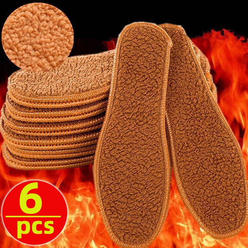 

New Winter Plush Warm Insole for Shoes Thicken Snow Boots Insole Thermal Insert Sports Running Insoles Men Woman Heating Pads