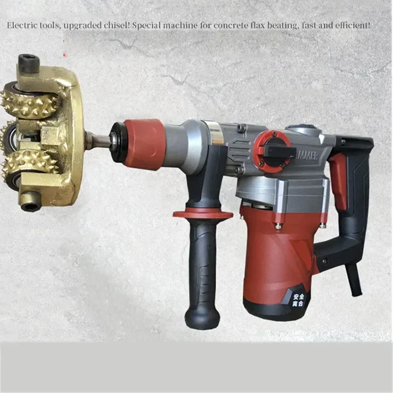 New 220v Electric Chisel Hair Machine Cement Surface Hair Machine Bridge Deck Box Beam Hand-held Chisel Hammer Stone Machin