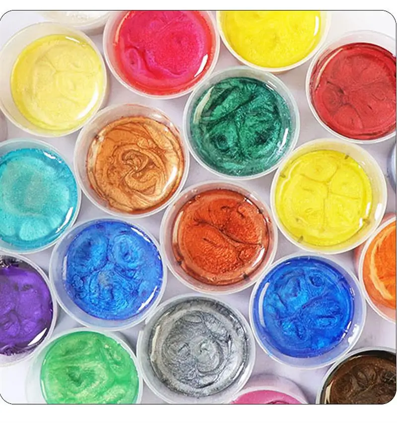 24Colors/Set UV Epoxy Resin Dye Mica Powder Powdered Pigments DIY Making Mica Pearlescent Resin Pearl Natural Micas Colorants