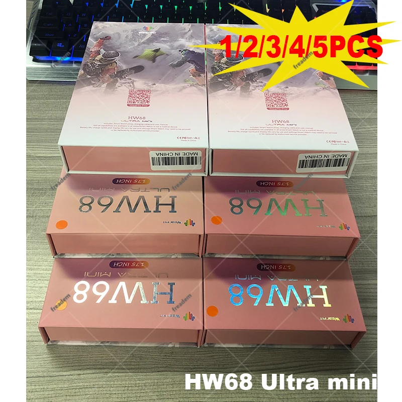 

41MM Mini Smart Watch HW68 Ultra Mini 1.75inch BT Call NFC Fitness Tracking Voice Asistant Women Smart Watch for Andriod Ios