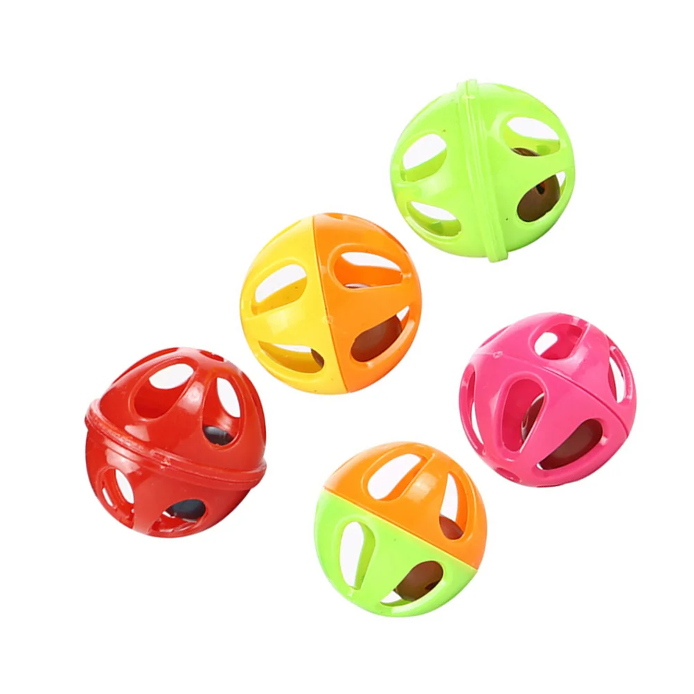 

10 Pcs Two-color Cats and Dogs Toys Ball Interactive for Indoor Bell