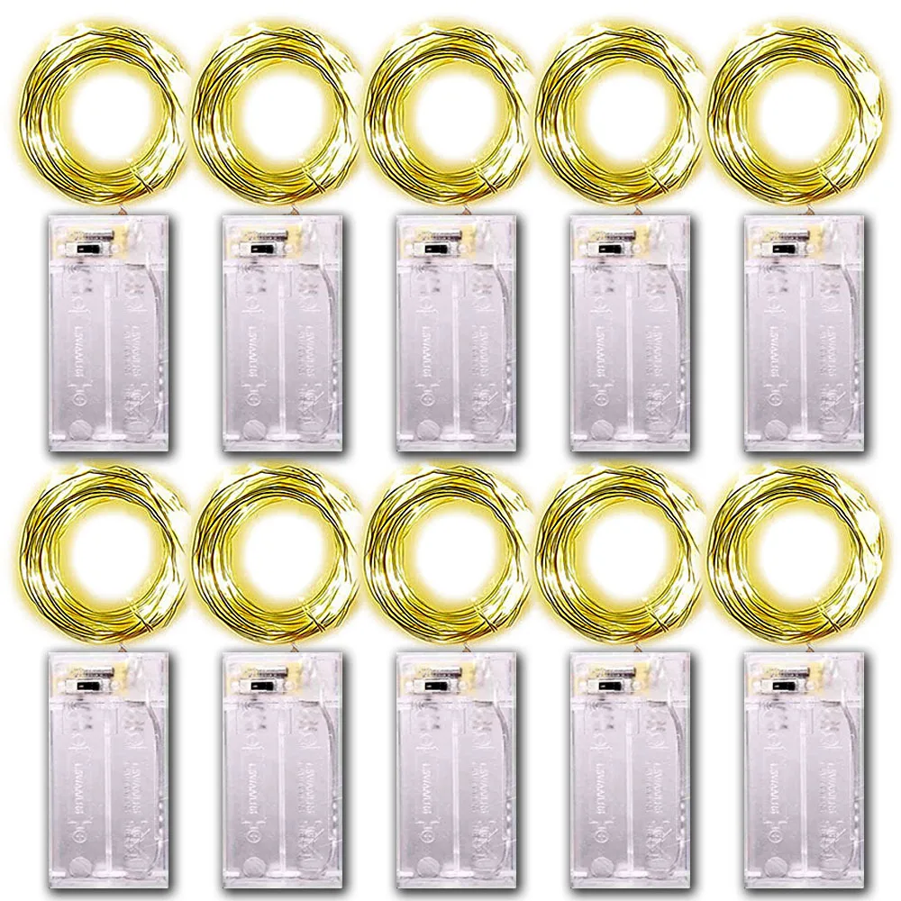 Battery powered 5m LED light bar Copper Wire stopper bar DIY Birthday Wedding Party Decoration 10 PCS led string lights decorative lights string lights led fairy lights