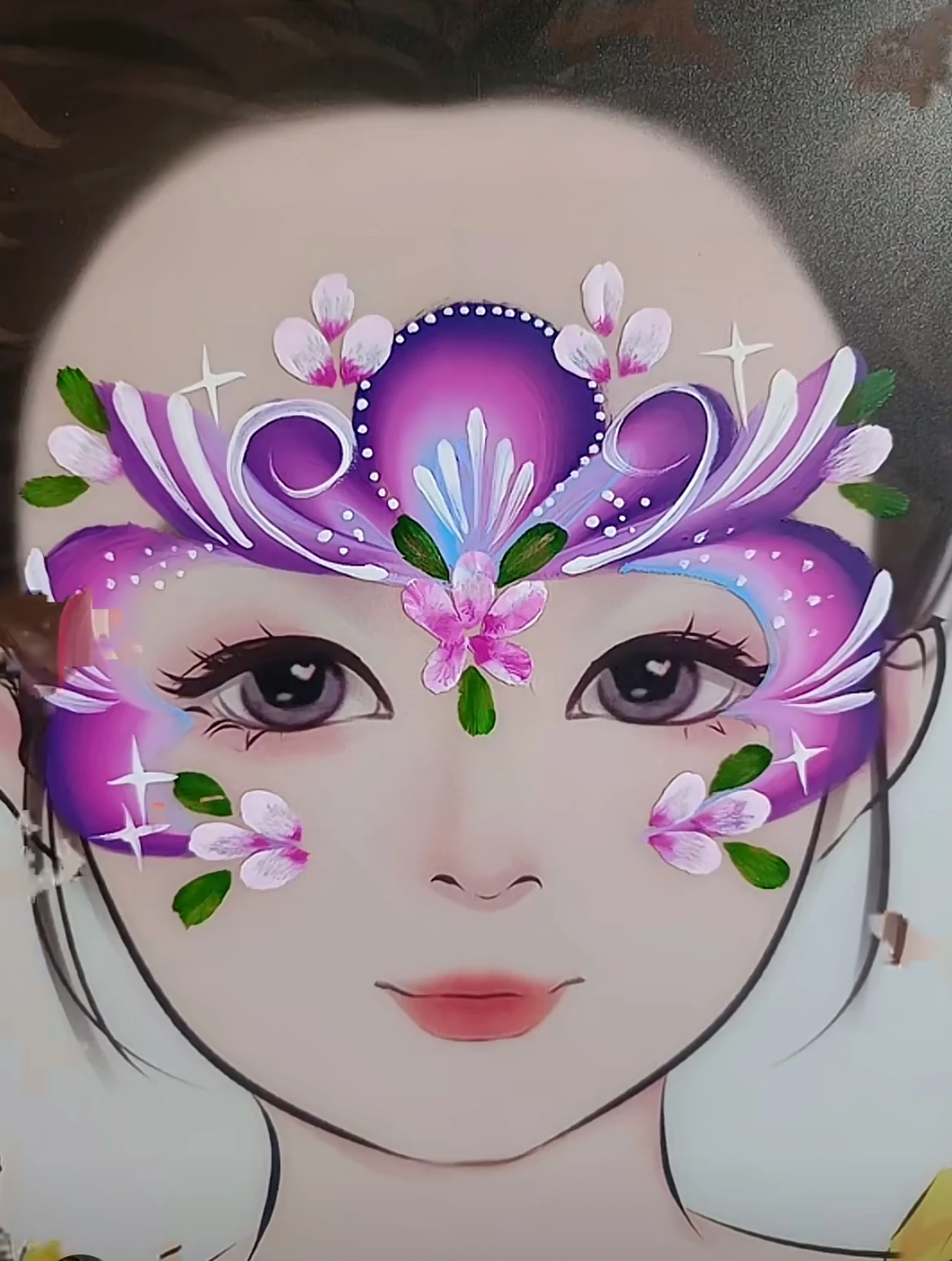 

Hot Sell Reusable Painting Exercise Template Face Body Art Plastic Painting Stencils PVC Makeup Tools Girl