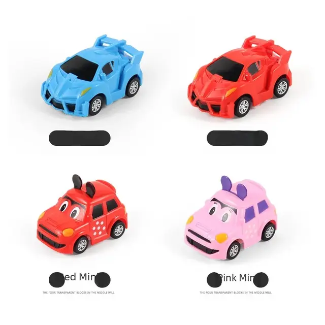 Plastic Pull Push Back Action Robot Car Toy for Kids, Racing Car