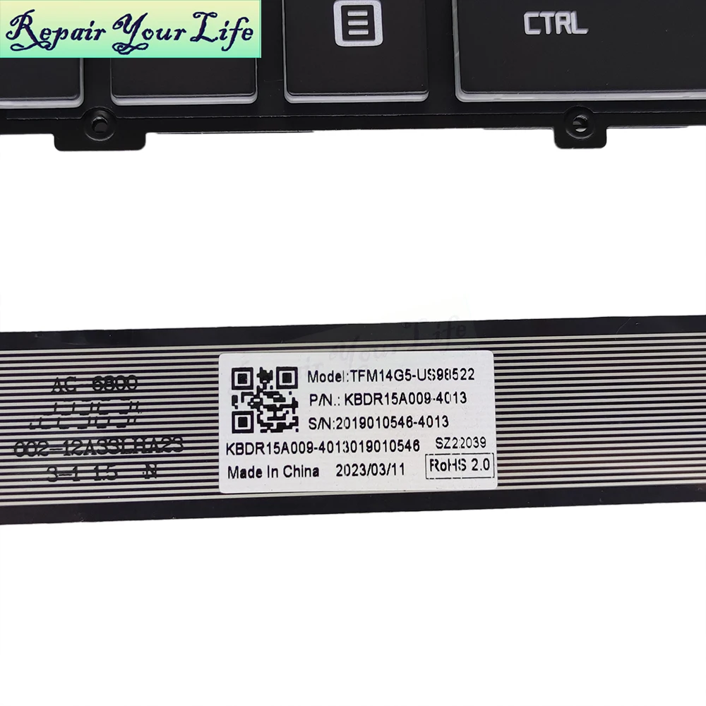 Teclado Retroiluminado Rgb dos Eua Teclado Portátil Inglês Machenike T90 Plus Mechrevo X3-s X8ti-s x8 Pro Tfm14g5-us98522 Kbdr15a009 - Imagem 3