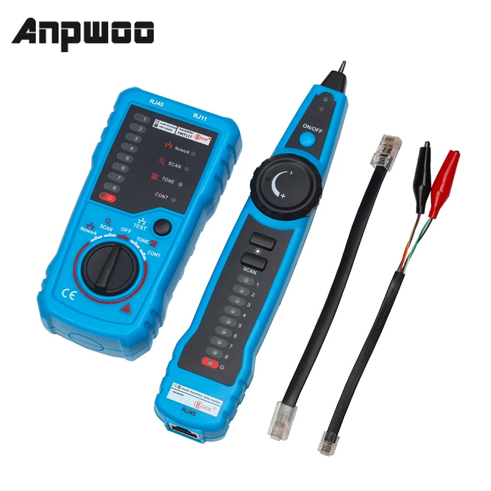 

High Quality RJ11 RJ45 Cat5 Cat6 Telephone Wire Tracker Tracer Toner Ethernet LAN Network Cable Tester Detector Line Finder