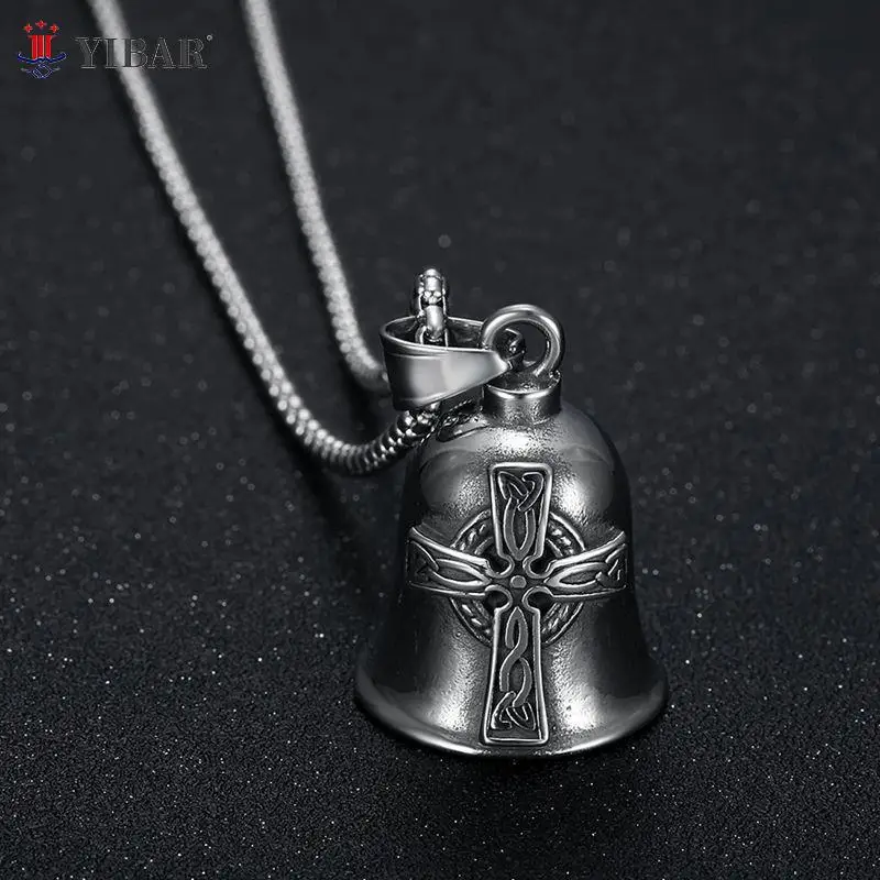 

Biker Bell Pendant Motorcycle Riding Amulet Pendant Rock Party Accessories Men And Women Lucky Jewelry Guardian Bell Necklace