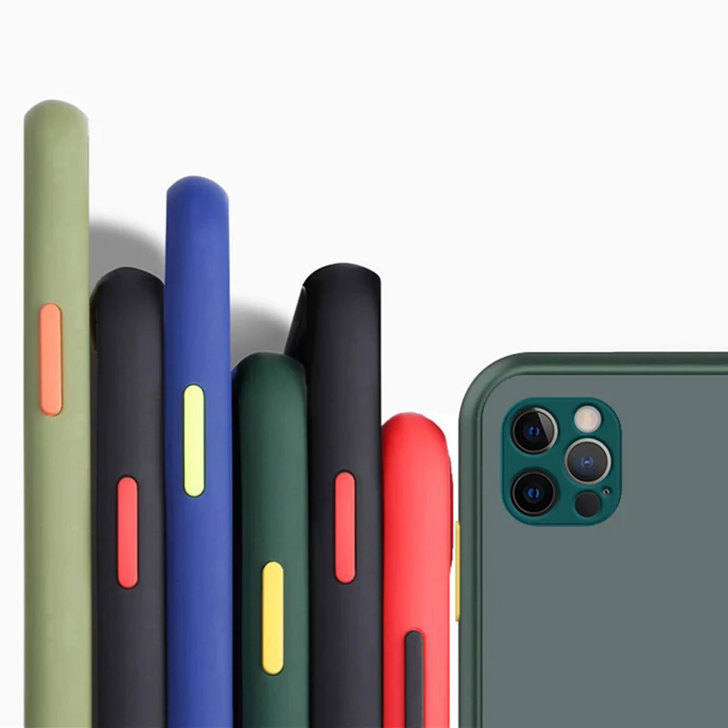 Adatto per iPhone 15 Pro Max Custodia Cover 15 14 Plus 13 12 Mini SE 2022 2020 11 XR XS Telaio in TPU Opaco Paraurti per telefono Adatto per iPhone 15 Pro Max_voghion.com