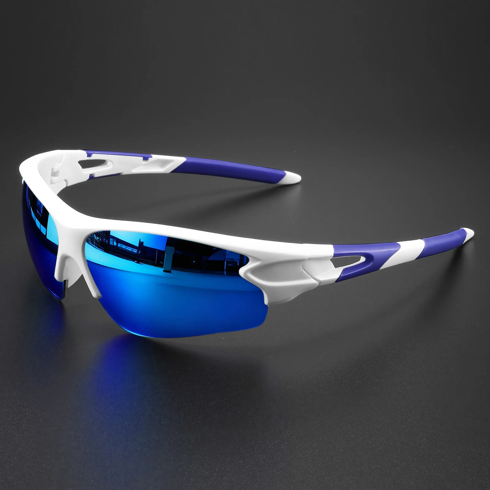 Klassische, farbenfrohe Sport-Sonnenbrille – umlaufendes Design, bequeme Unisex-Passform für Radfahren, Laufen, Wandern und Outdoor