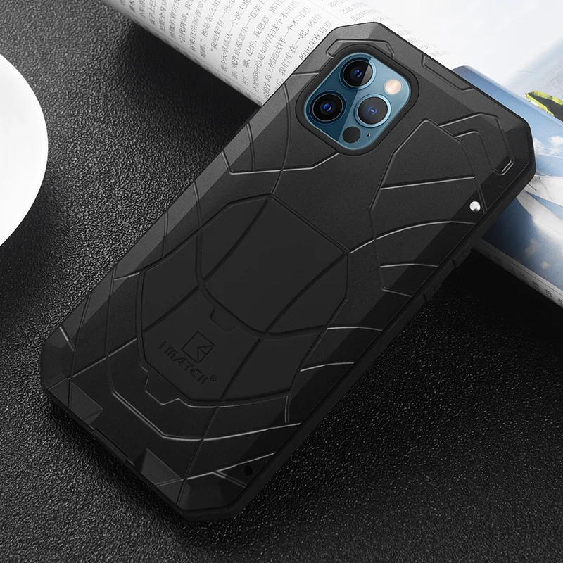 

For Apple Iphone 13 12 11 Pro Max Imatch Aluminum Metal Silicone Shockproof Cover For Iphone 13 12 Mini Dirt Shock Proof Case