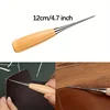 Leather Craft Sewing Kit Waxed Thread Hand Quilting Needles Sewing Awl，for Beginner , Stitching, Sewing 2