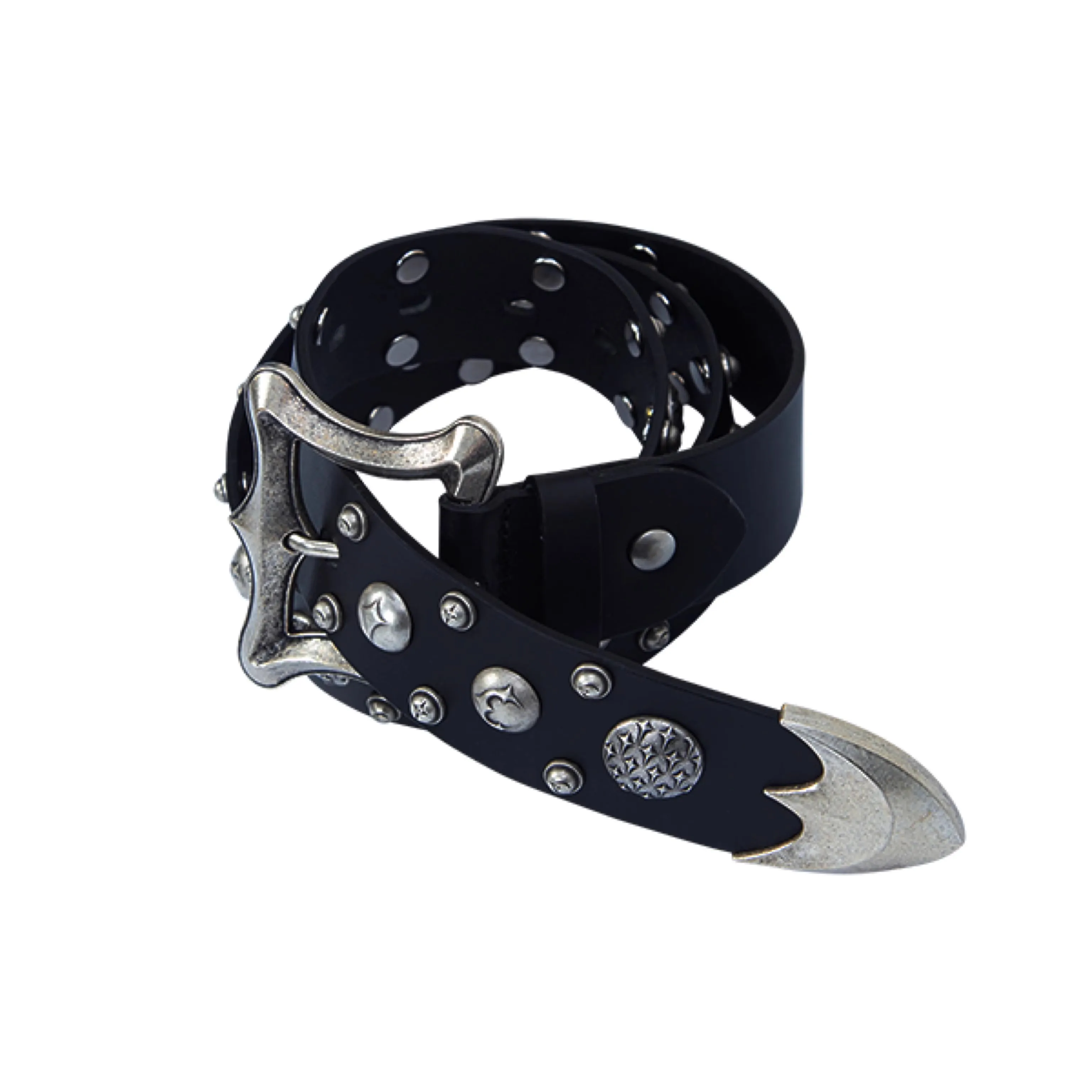 2024 Thug Club Metal Keel Belt Hip Hop Street Genuine Leather Belt 
