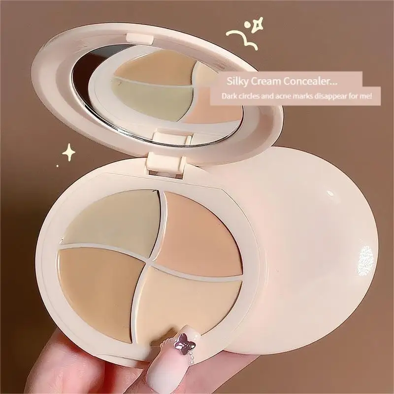 Four-color Concealer Facial Concealer Spots Tear Grooves Law Lines Dark Circles Brighten And Even Skin Tone color concealer