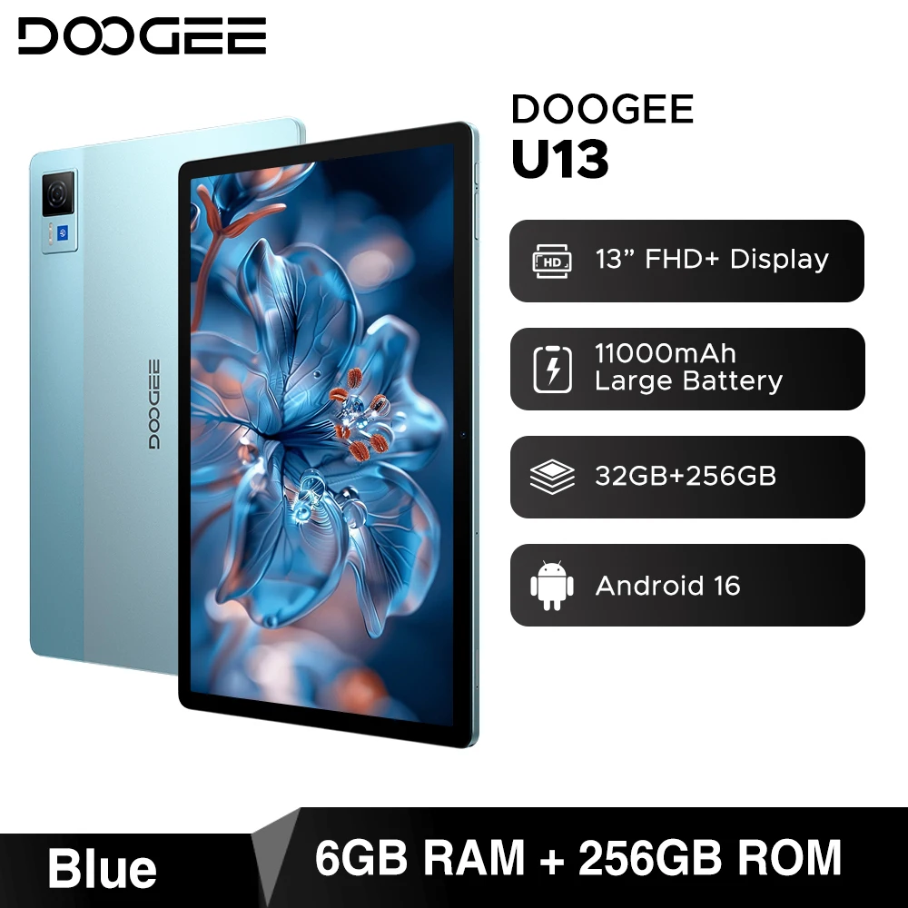 Global Version DOOGEE U13 Tablet PC Android 16 Gemini AI 13'' FHD+