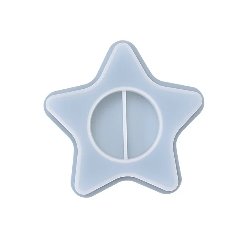 Five Pointed Star Silicone Mal Candle Holder Kandelaar Epoxyhars Mal Kaar Houder Epoxy Mould DIY Candle Holder Silicone Mould