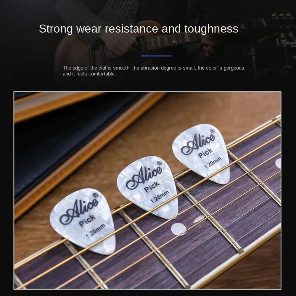 Alice Gitarrenplektren, 6 Stück, Celluloid-Mediator, Dicke 0,46 0,71 0,81 0,96 1,20 1,50 mm, Zubehör für elektrische Akustikgitarren – Detail 6