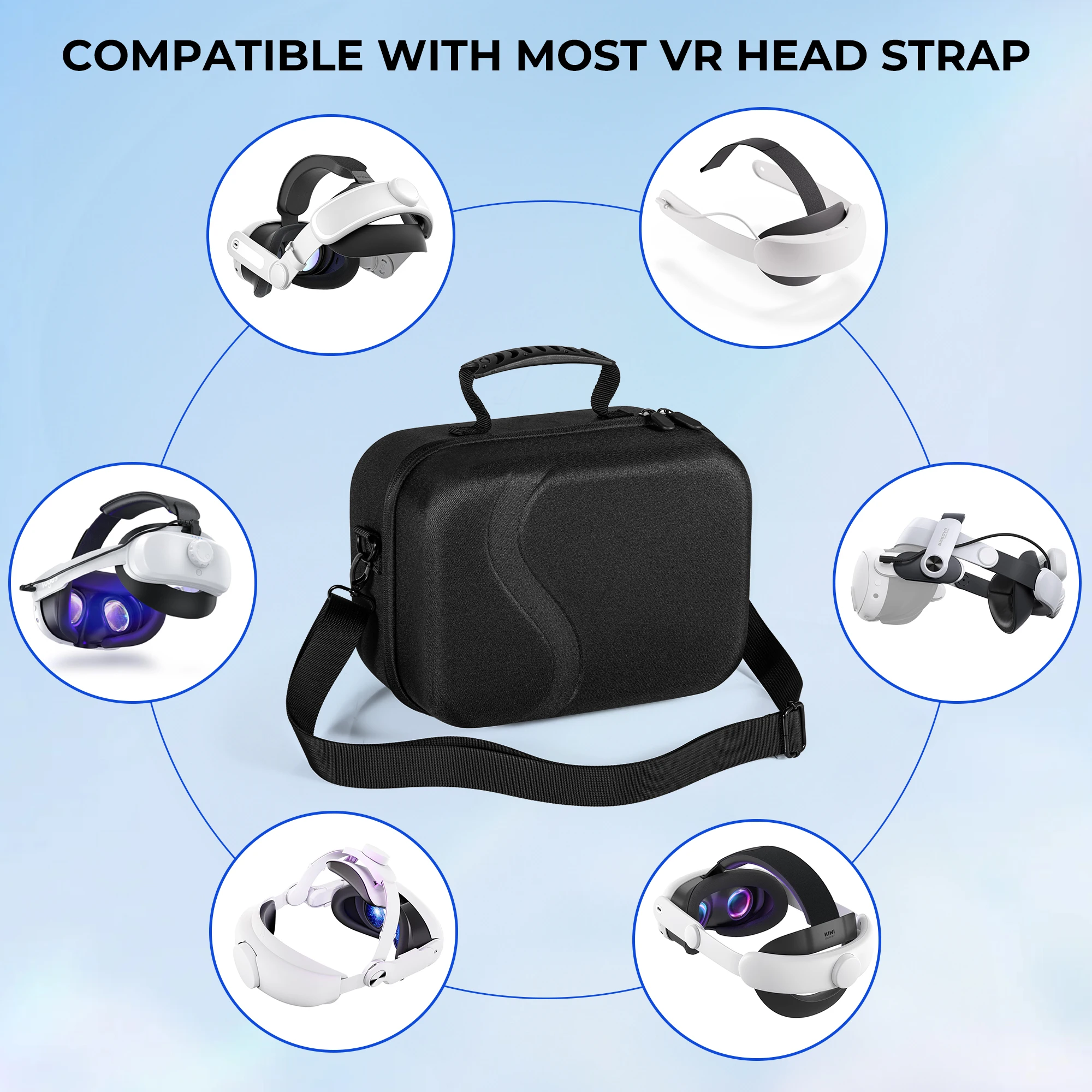 Enhanced Storage Case for VR Controllers and Headset – Durable Hard Shell Travel Bag